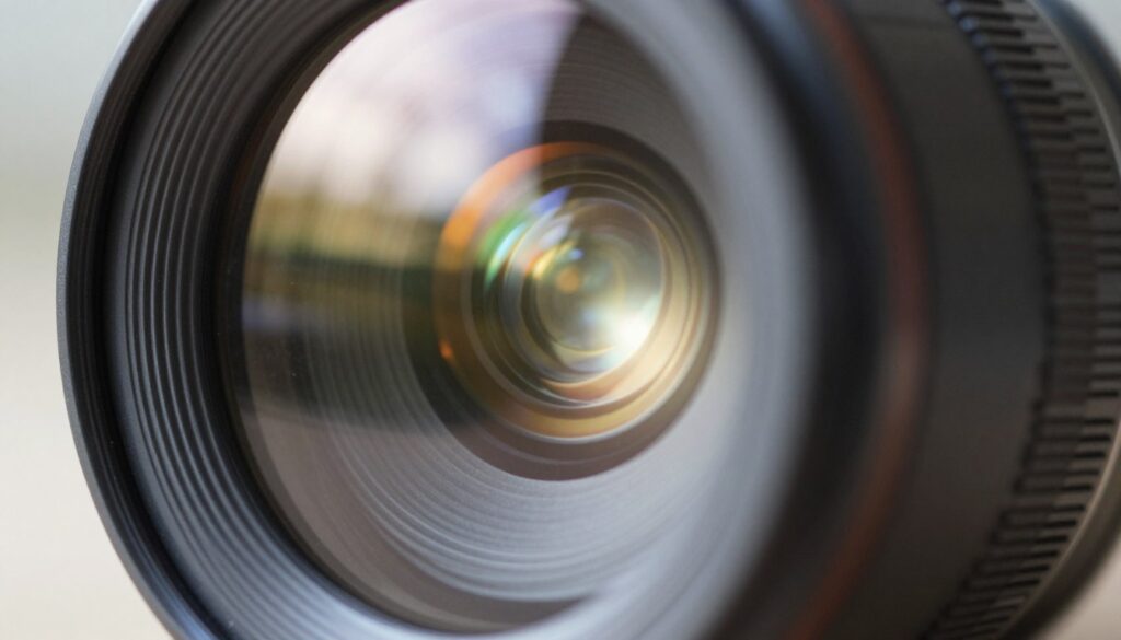 A close-up view of a prime camera lens showcasing the intricate details of optical elements, with light rays bending dramatically to illustrate the concept of diffraction limit. In the foreground, the lens elements are sharply defined, reflecting colors through a spectrum of light as they navigate around the aperture blades. The middle ground features a soft blur of a photographic scene, hinting at an outdoor environment, with gentle bokeh effects emphasizing the sharpness of the lens compared to the diffused background. The lighting is bright yet soft, creating an ethereal atmosphere. Set at a slightly angled perspective to capture the lens's reflective surfaces, this image embodies the scientific exploration of lens sharpness and diffraction in photography. A close-up view of a prime camera lens showcasing the intricate details of optical elements, with light rays bending dramatically to illustrate the concept of diffraction limit. In the foreground, the lens elements are sharply defined, reflecting colors through a spectrum of light as they navigate around the aperture blades. The middle ground features a soft blur of a photographic scene, hinting at an outdoor environment, with gentle bokeh effects emphasizing the sharpness of the lens compared to the diffused background. The lighting is bright yet soft, creating an ethereal atmosphere. Set at a slightly angled perspective to capture the lens's reflective surfaces, this image embodies the scientific exploration of lens sharpness and diffraction in photography.